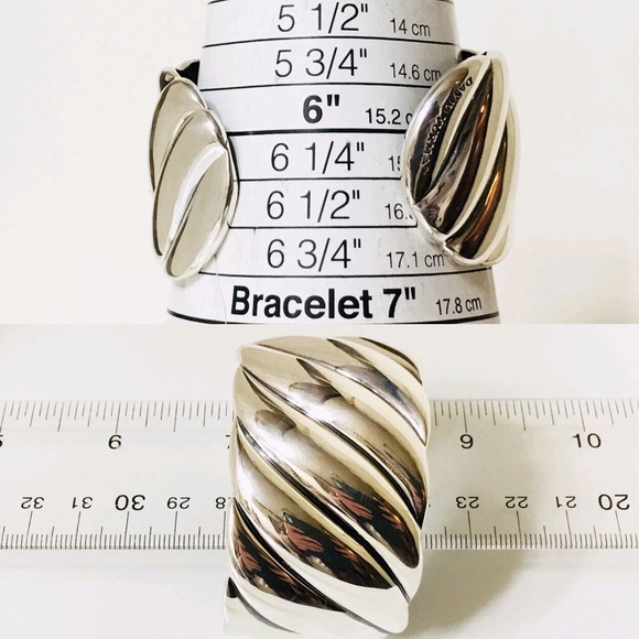 David Yurman Wide Sculpted Cable Cuff Bracelet - Picture 6 of 8